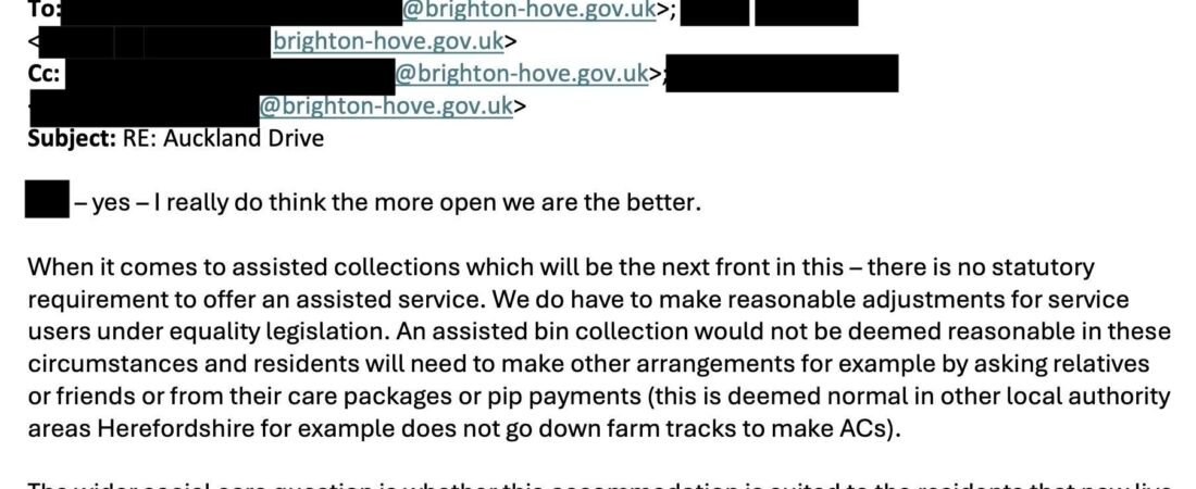 Assisted collections: what Auckland Drive residents were told