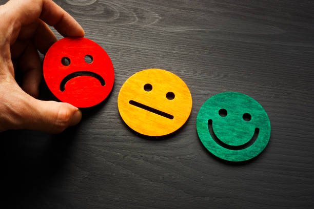 Negative feedback and rate with bad smile face
